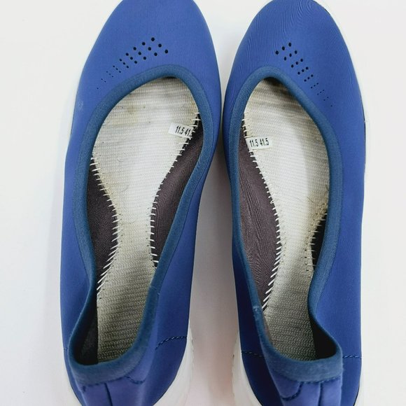 LISSOM Flytes 11.5 Ballet Flats Blue White Soles Slip On Comfort Light Stretchy - Picture 4 of 15